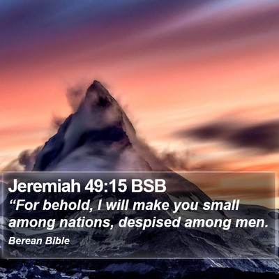 Jeremiah 49:15 BSB Bible Verse Image