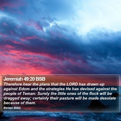 Jeremiah 49:20 BSB Bible Verse Image