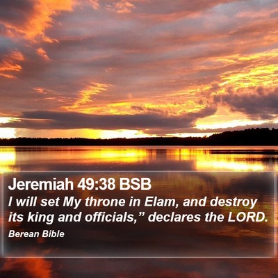 Jeremiah 49:38 BSB Bible Verse Image
