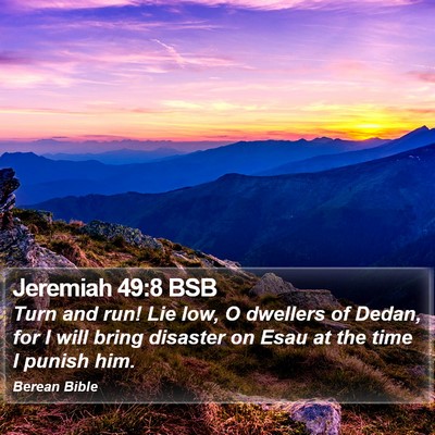 Jeremiah 49:8 BSB Bible Verse Image