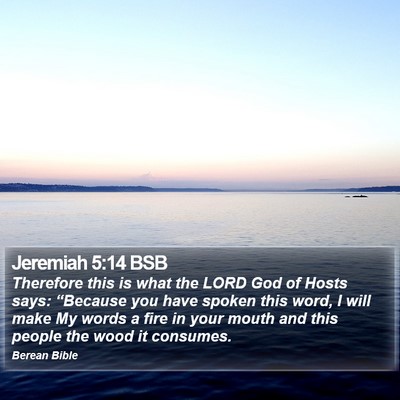 Jeremiah 5:14 BSB Bible Verse Image