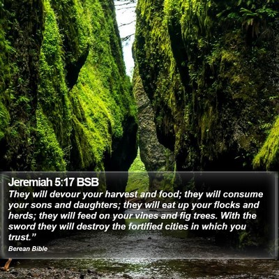Jeremiah 5:17 BSB Bible Verse Image