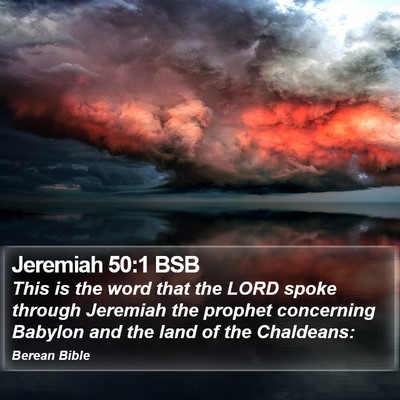 Jeremiah 50:1 BSB Bible Verse Image