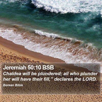 Jeremiah 50:10 BSB Bible Verse Image