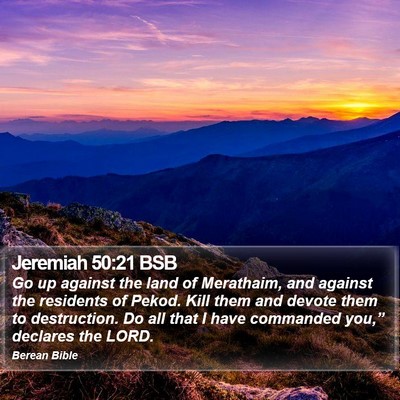 Jeremiah 50:21 BSB Bible Verse Image