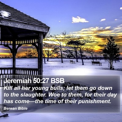 Jeremiah 50:27 BSB Bible Verse Image