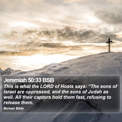 Jeremiah 50:33 BSB Bible Verse Image