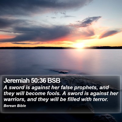 Jeremiah 50:36 BSB Bible Verse Image