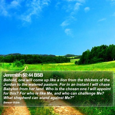 Jeremiah 50:44 BSB Bible Verse Image
