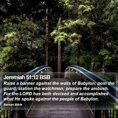 Jeremiah 51:12 BSB Bible Verse Image