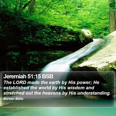 Jeremiah 51:15 BSB Bible Verse Image