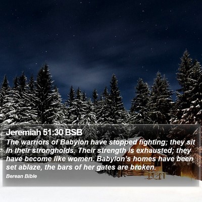 Jeremiah 51:30 BSB Bible Verse Image