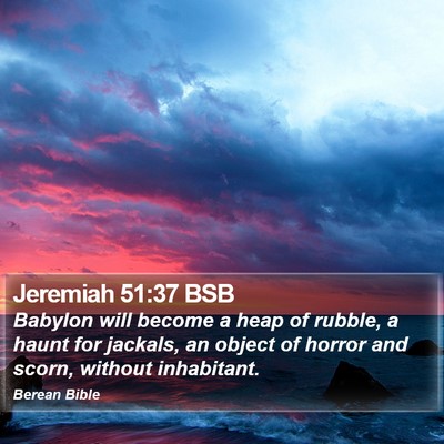 Jeremiah 51:37 BSB Bible Verse Image