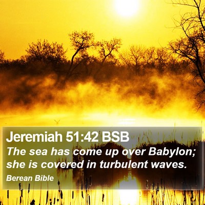 Jeremiah 51:42 BSB Bible Verse Image