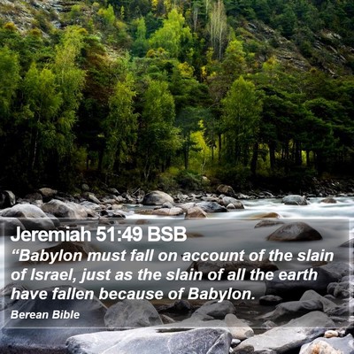 Jeremiah 51:49 BSB Bible Verse Image