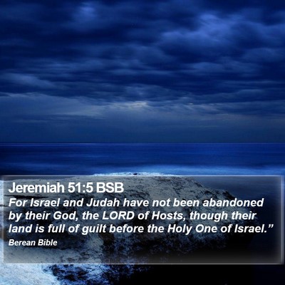 Jeremiah 51:5 BSB Bible Verse Image