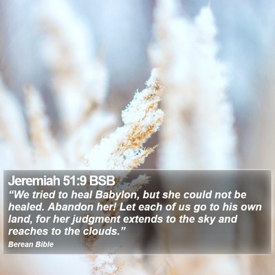 Jeremiah 51:9 BSB Bible Verse Image