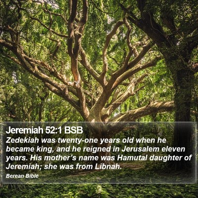 Jeremiah 52:1 BSB Bible Verse Image
