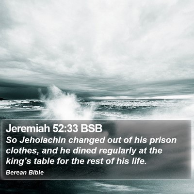 Jeremiah 52:33 BSB Bible Verse Image