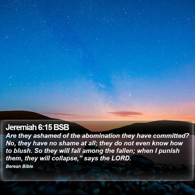 Jeremiah 6:15 BSB Bible Verse Image