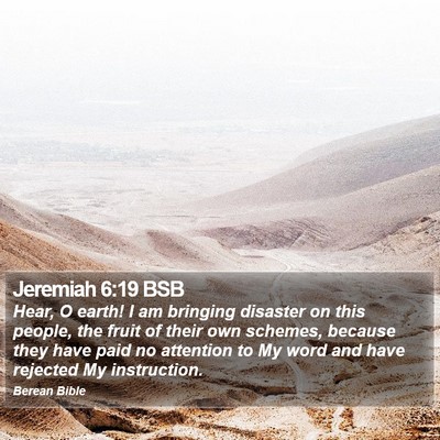 Jeremiah 6:19 BSB Bible Verse Image