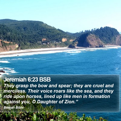 Jeremiah 6:23 BSB Bible Verse Image