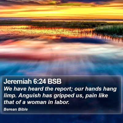 Jeremiah 6:24 BSB Bible Verse Image