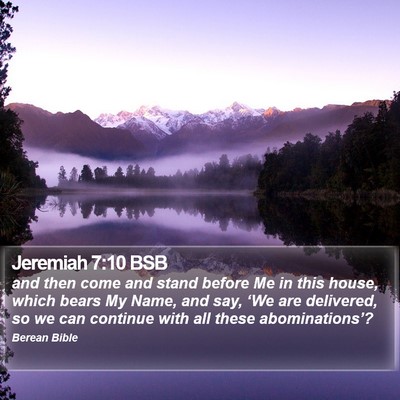 Jeremiah 7:10 BSB Bible Verse Image