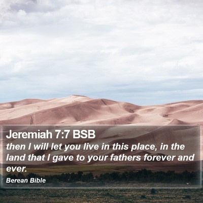 Jeremiah 7:7 BSB Bible Verse Image