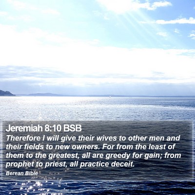 Jeremiah 8:10 BSB Bible Verse Image