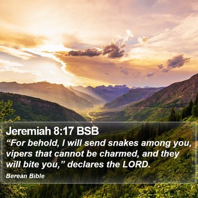 Jeremiah 8:17 BSB Bible Verse Image