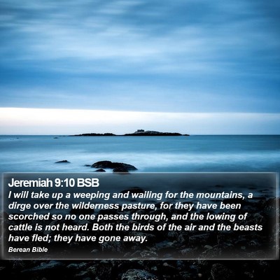 Jeremiah 9:10 BSB Bible Verse Image