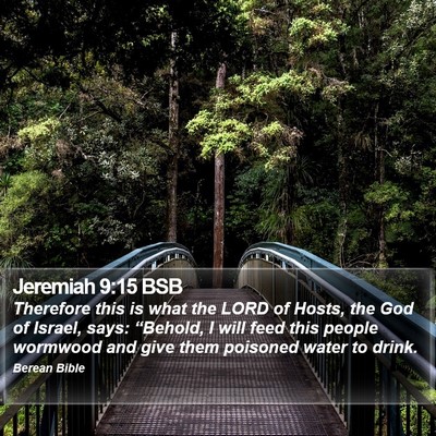 Jeremiah 9:15 BSB Bible Verse Image