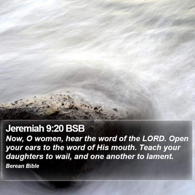 Jeremiah 9:20 BSB Bible Verse Image