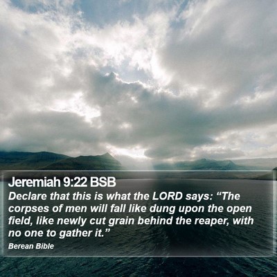 Jeremiah 9:22 BSB Bible Verse Image