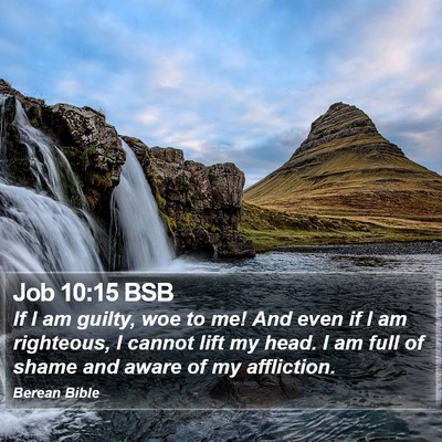 Job 10:15 BSB Bible Verse Image