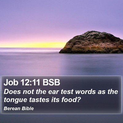 Job 12:11 BSB Bible Verse Image