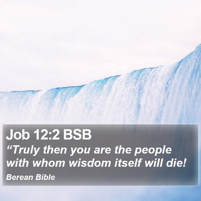 Job 12:2 BSB Bible Verse Image