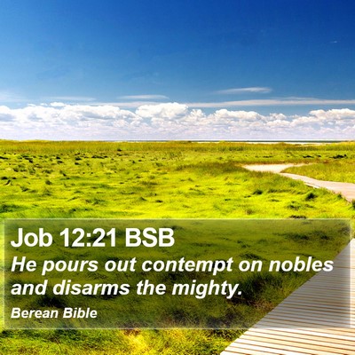 Job 12:21 BSB Bible Verse Image