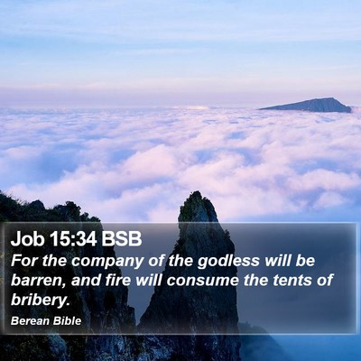Job 15:34 BSB Bible Verse Image