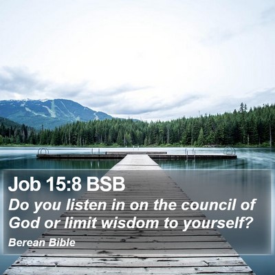 Job 15:8 BSB Bible Verse Image