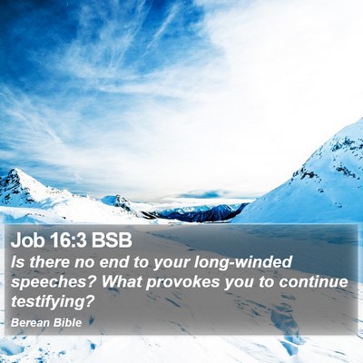 Job 16:3 BSB Bible Verse Image