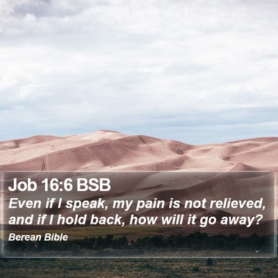Job 16:6 BSB Bible Verse Image