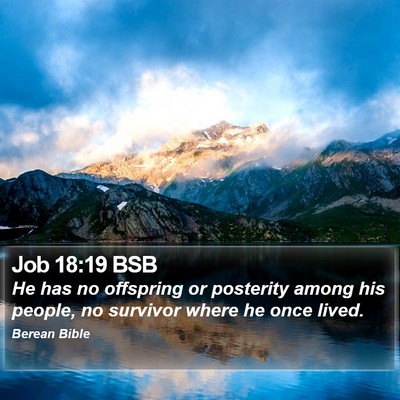 Job 18:19 BSB Bible Verse Image