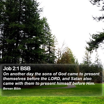 Job 2:1 BSB Bible Verse Image