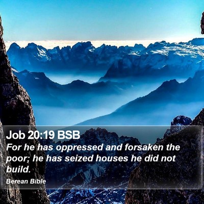 Job 20:19 BSB Bible Verse Image