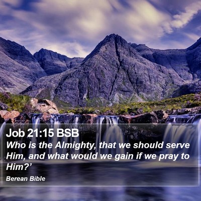 Job 21:15 BSB Bible Verse Image