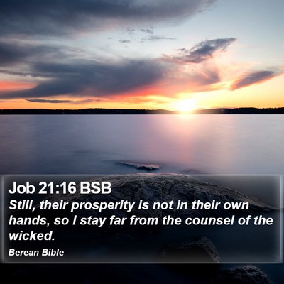 Job 21:16 BSB Bible Verse Image