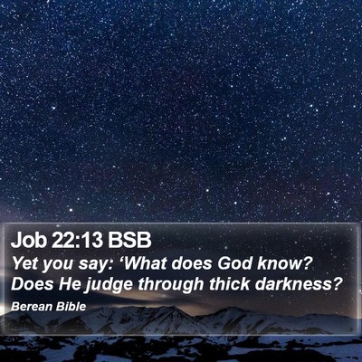 Job 22:13 BSB Bible Verse Image