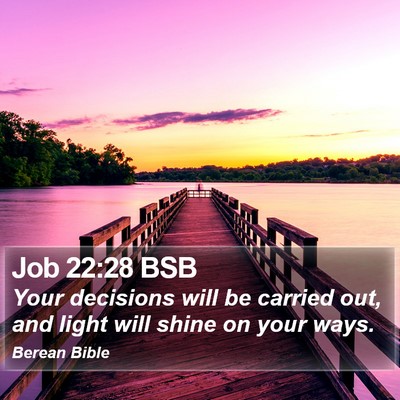 Job 22:28 BSB Bible Verse Image